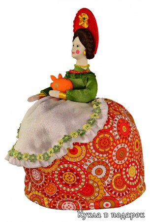 Дымковская роспись кукла ручной работы