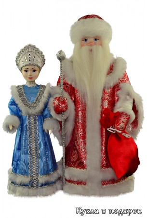 Новогодние сувениры авторские куклы красный Дед Мороз