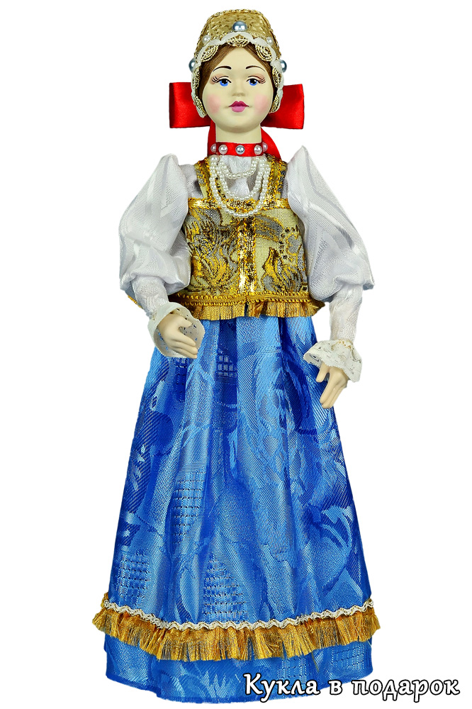 Национальный подарок кукла в русском костюме